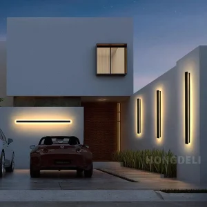 Lampada da parete per esterni impermeabile Lampada da parete lunga a LED IP65 in alluminio Giardino villa portico luce decorativa 110V 220V illuminazione esterna