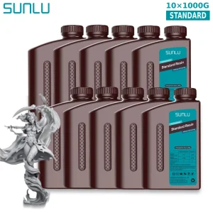 SUNLU 10KG Resina standard 405nm Basso odore a polimerizzazione rapida Stampante 3D Fotopolimero Resina UV per materiali di stampa liquidi LCD/DLP