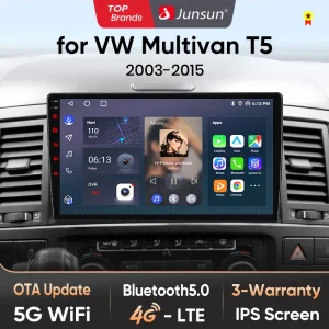 Autoradio Junsun AI 4G LTE Wireless CarPlay Android Auto per Volkswagen Multivan T5 2003 2004 2005-2015 GPS Navi BT DSP RDS FM
