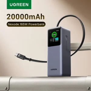 UGREEN Nexode 165W 20000mAh Power Bank PD3.0 100W Caricatore portatile a ricarica rapida per MacBook Pro Laptop USB-C Batteria esterna