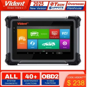 Vident iSmart800Pro Scanner per auto Tutti i diagnosi del sistema 40 Funzione di ripristino OBDII Strumento scanner di programmazione portachiavi con funzione completa