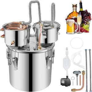 VEVOR 8/13.2 Gal Alcol Brewing Distillatore FAI DA TE Moonshine Apparecchio In Acciaio Inox Ancora Whisky Birra Brandy Elettrodomestico