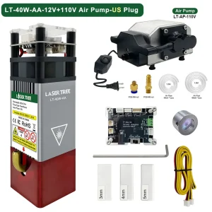 LASER TREE Modulo laser 5W con laser ausiliario 450nm Testa laser blu per testa e accesso per utensile per incisione con taglierina CNC per legno laser fai-da-te