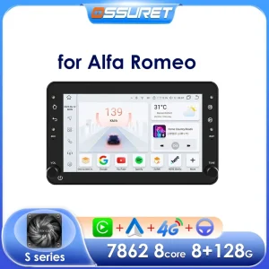 Autoradio Android per Alfa Romeo 159 Brera Spider Sportwagon Car Stereo Schermo Multimediale Lettore Carplay 1Din 6115 GPS WIFI DSP