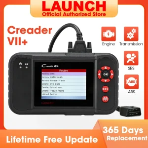 Lancio Creader VII Plus Strumento diagnostico per auto Scanner automatico Trasmissione motore ABS SRS Strumenti di scansione airbag Scaner automobilistico