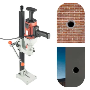 Trapano per carotaggio diamantato da 2200 W 1200 giri/min Supporto per impianto di perforazione in cemento Macchina per carotaggio elettrica industriale Uso bagnato e asciutto