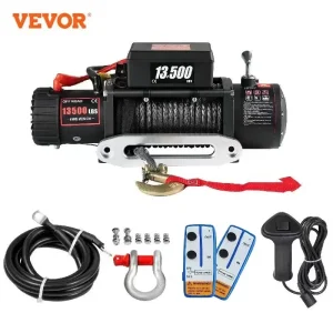 VEVOR 13500LBS camion elettrico Winch12v verricello elettrico ATV corda sintetica con telecomando per camion ATV rimorchio auto 4 x4
