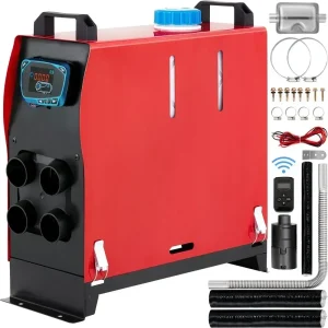 SIHAO Tornio per Ceramica con Riscaldatore Diesel 5kW, Riscaldatore di Parcheggio Diesel 12V a 4 Fori