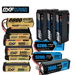 Batteria DXF Lipo 2s 3s 4s LCG ULCG Shorty HV EFRA NGP 4400mAh 4800mAh 5200mAh 6300mAh 7000mAh 8000mAh 8400mAh 9200mAh 10000mAh