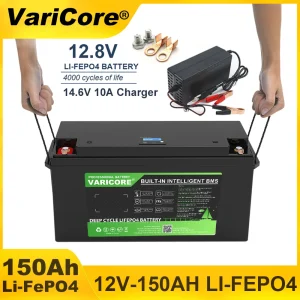 VariCore 12.8V 150AH LiFePO4 Batteria 12V Litio Ferro Fosfato Batterie Cicli USB 3.0 Touring car Solare Vento Spedizione Impostazioni