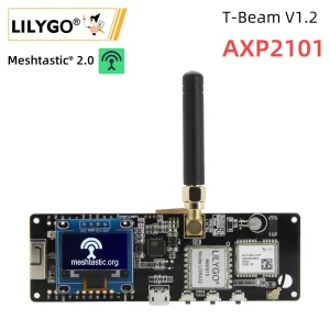 LILYGO ®   TTGO Meshtastico T-Beam V1.2 ESP32 Scheda di sviluppo LoRa 433 MHz 868 MHz 915 MHz 923 MHz WiFi BLE GPS Display OLED AXP2101