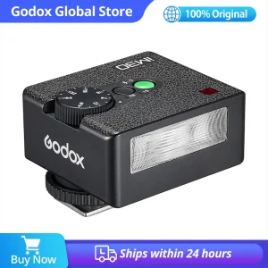 Flash per Fotocamera Godox iM30, Mini Flash Tascabile per Varie Fotocamere, Livelli di Uscita 1/64 S1/S2, Controllo Ottico 6500K±200K