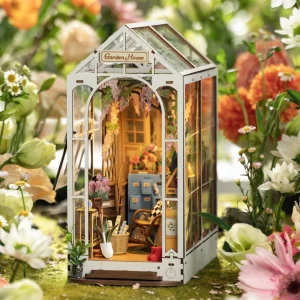 Robotime Rolife Garden House Kit angolo libro Facile montaggio Inserto per libreria Ideale per la decorazione della casa Giocattolo regalo per bambini Donne e ragazze TGB06