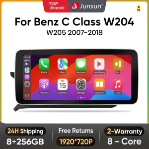 Junsun KSW Qualcomm 665 CarPlay Per Apple Autoradio Multimediale Per Mercedes-Benz Classe C W204 S205 C204 2007-2018 4G WiFi Stereo
