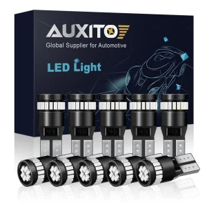 AUXITO 10 Pz T10 LED Rosso W5W 168 194 Lampadina LED Canbus Liquidazione Luce gialla Interni auto Bagagliaio Lampada targa 6500 K Bianco