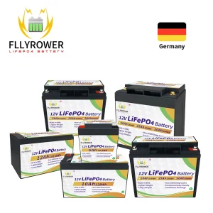 EU Stock 12V 6/10/12/20/30/40/50Ah LiFePO4 con batteria di accumulo di energia al litio ferro fosfato BMS ricaricabile per scooter per bambini