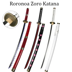 Roronoa Zoro Katana 104 cm/41 pollici Spada cosplay personaggio con supporto Sowrd e cintura Trafalgar Law Red Sandai kitetsu Yubashiri