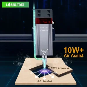 LASER TREE 10W 5W Testa laser con air assist TTL Modulo luce blu per taglio laser fai da te incisione macchina CNC utensili in legno