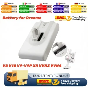 Batteria al litio di alta qualità per Dreame V8 V10 V9P XR VVN3 VVN4 Parti per aspirapolvere senza fili portatili Batteria di ricambio