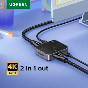 UGREEN USB C Switch 2 in 1 Out 4K 60Hz USB-C Switcher per PS5 Xbox PC TV Proiettore HDCP 2.2 Supporto Home Theater Gaming