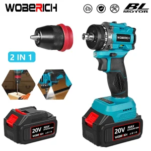 2 in 1 trapano elettrico a batteria 10MM mandrino cacciavite senza spazzole driver ricaricabile utensile elettrico portatile per batteria Makita 18V