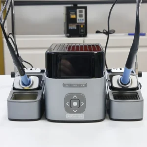 AIXUN T420D Stazione di saldatura intelligente a doppio canale con preriscaldamento rapido Supporto T245 T210 T115 Maniglie per la riparazione di saldatura del telefono