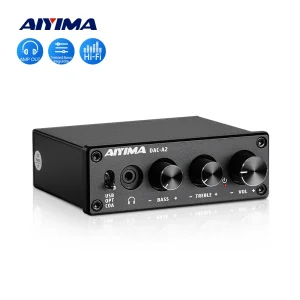 AIYIMA Audio A2 Mini Stereo USB Gaming DAC Decoder adattatore convertitore amplificatore per cuffie per altoparlante attivo alimentato da Desktop