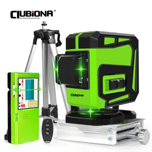 CLUBIONA 12/16 linee Green Beam Cross Laser Level 360 strumenti rotanti autolivellanti per la decorazione della costruzione con telecomando