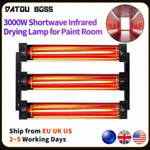 Lampada da forno per vernice a infrarossi a onde corte per cabina di vernice DT-KF-3000W 3000W |   DT-003 Tubo in fibra di carbonio ad alta potenza da 2000 W, tipo UE/USA/Regno Unito