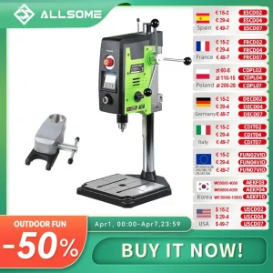 ALLSOME Trapano a Colonna per Acciaio e Legno,800W,BG-518801