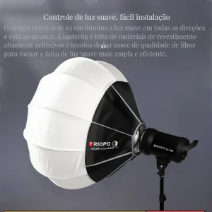 TRIOPO Lanterna Softbox 55/65/85 cm Sgancio rapido per luce da studio Godox Aputure Bowens Mount Fotocamera softbox fotografia
