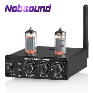 Nobsound Preamplificatore valvolare HiFi Ricevitore Bluetooth 5.0 Preamplificatore audio stereo domestico Lettore USB con controllo del tono