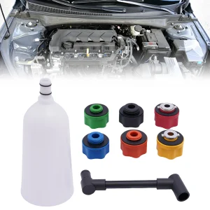 10 pz Kit di Riempimento Olio Motore Automotive e Adattatore Set di Imbuti Automotive Set di Imbuto Olio Motore 6 Adattatori Accessori di Rifornimento Auto