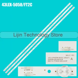 Striscia di retroilluminazione a LED per D43-M30 SW-LED43BA201 AKTV432 MS-L2317-A V5 R72-43D04-012-13 JS-D-JP43DM-A81EC (80510)