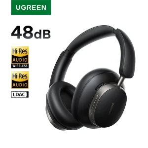 UGREEN Studio Pro 48dB ANC Cuffie wireless Over Ear Auricolari Bluetooth Cancellazione attiva del rumore LDAC ad alta risoluzione 120 ore di riproduzione