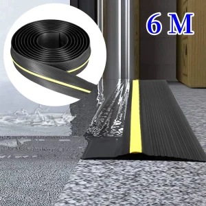 Guarnizione per soglia porta garage 6M Striscia di tenuta impermeabile Strisce di tenuta per tampone da pavimento Guarnizione in gomma fai da te di ricambio per porte da garage