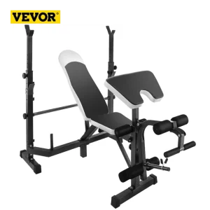 VEVOR panca per sollevamento pesi regolabile capacità 400kg peso Multi-stazione con estensioni delle gambe inclinazione piatto declino Sit Up