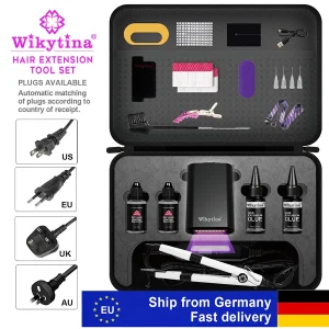 Kit di Strumenti per Extension Capelli UV V Light 2026 Wikytina, Colla UV per Extension a Lunga Durata e Macchina per Rimozione – Strumenti per Styling Professionale