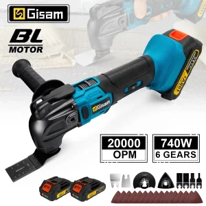 Gisha 20000OPM Cordless Quick Release Oscillante Strumento Multifunzione Trimmer Strumento di Potere Anti-Vibrazione per makita 18V Batteria Spille