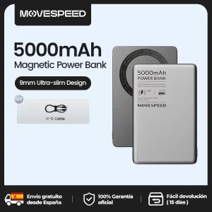 MOVESPEED S05 Banca di potere magnetica 5000mAh Carica rapida wireless Powerbank Mini caricabatteria portatile per iPhone 16 15 14