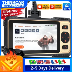 Aggiornamento gratuito a vita THINKCAR THINKSCAN 662 OBD2 Scanner CANFD Controllo bidirezionale Strumento diagnostico di sistema ECM/Trasmissione/ABS/SRS