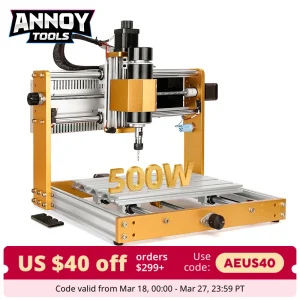 CNC3018pro Machine 500W Router CNC interamente in metallo finecorsa a 3 assi e arresto di emergenza con controllo Offline GRBL