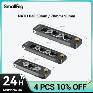 SmallRig a sgancio rapido Nato Rail Camera Rig a basso profilo NATO Rail 50mm / 70mm / 90mm per opzioni di ripresa Video maniglia Nato
