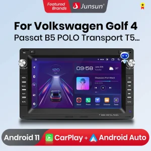 Junsun Android Auto Radio per VW Golf 4 Passat POLO Trasporto T5 Multivan Seat Jetta Carplay Auto Multimedia GPS 2din autoradio
