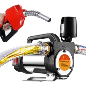Pompa di trasferimento carburante 12V/24V/220V per pompa autoadescante Diesel 990W Arresto automatico dell’erogatore di carburante della pompa dell’olio elettrica