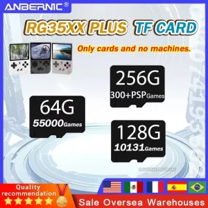 Per Anbernic RG35XX PLUS TF Card Plug & play Pre-installazione giochi retrò Scheda di memoria Scheda di sistema di gioco portatile 256g Gioco Psp
