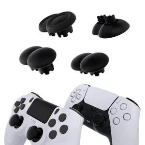 eXtremeRate Thumbstick Universali Intercambiabili per PS5/EDGE/PS4, Joystick Analogico Sostituibile Personalizzato – Nero
