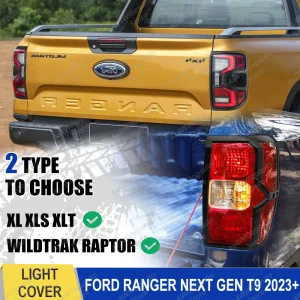 ABS Luci di Coda Copertura Surround Trim Per Ford Ranger T9 Wildtrak 2023-ON Sport XLT XLS XL Lampada Posteriore Cappe Accessori Auto