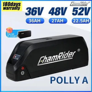 Chamrider Polly A 48 v27ah Ebike batteria Downtube Bafang 1000W PollyB 48 v22.5ah elettrico 50A BMS marca 21700 caricatore senza litio