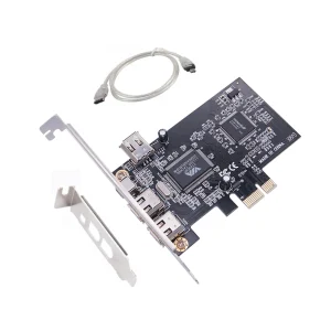 Pci-e 1X a esterno IEEE 1394 4 porte (3x6pin + 1x4pin) adattatore per scheda Firewire 1394A PCIe con cavo da 6pin a 4pin IEEE 1394